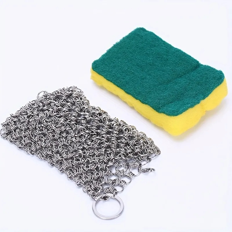 Most Flexible Cast Iron Scrubber 316l Chainmail Scrubber Easy To
