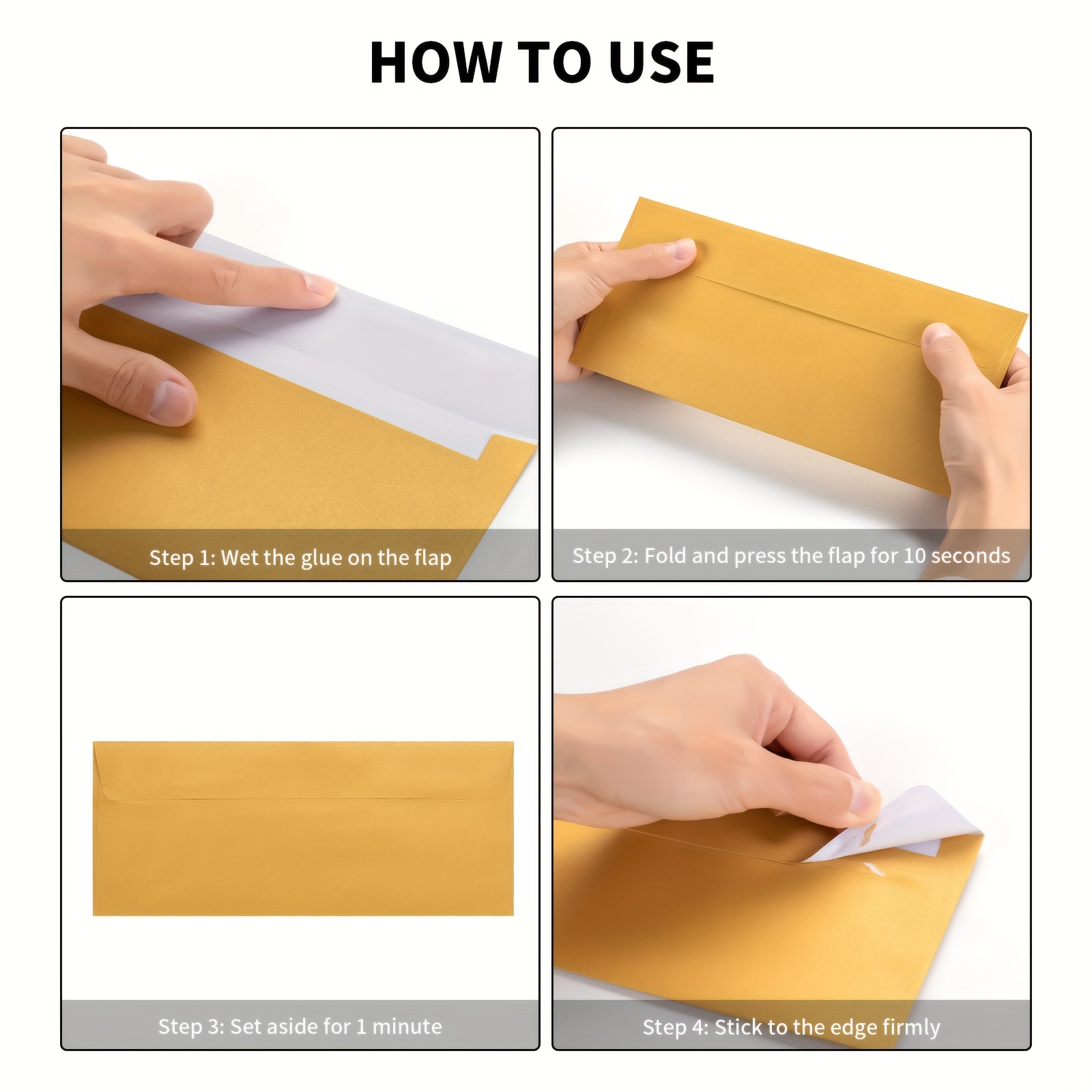 Enveloppes n 10 / Enveloppes professionnelles à impression aléatoire /  Cadeau pour correspondant / Jolies enveloppes format lettre / Motifs variés  / Lot de 10 -  France