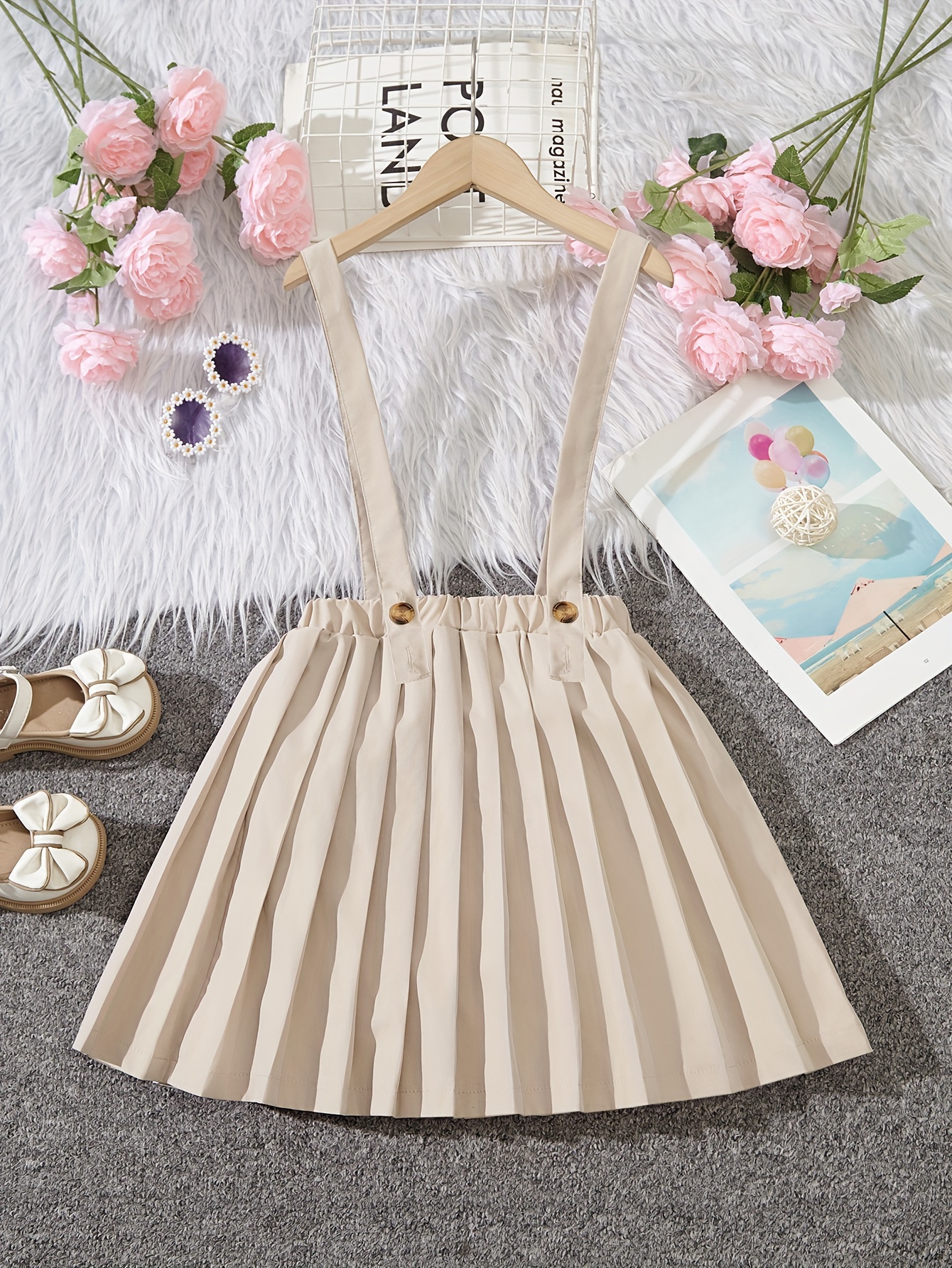 Girls Corduroy Plain Color Suspender Dress Square Neck Frill Trim Casual A  Line Skirt Overall - Kid's Fashion - Temu Italy