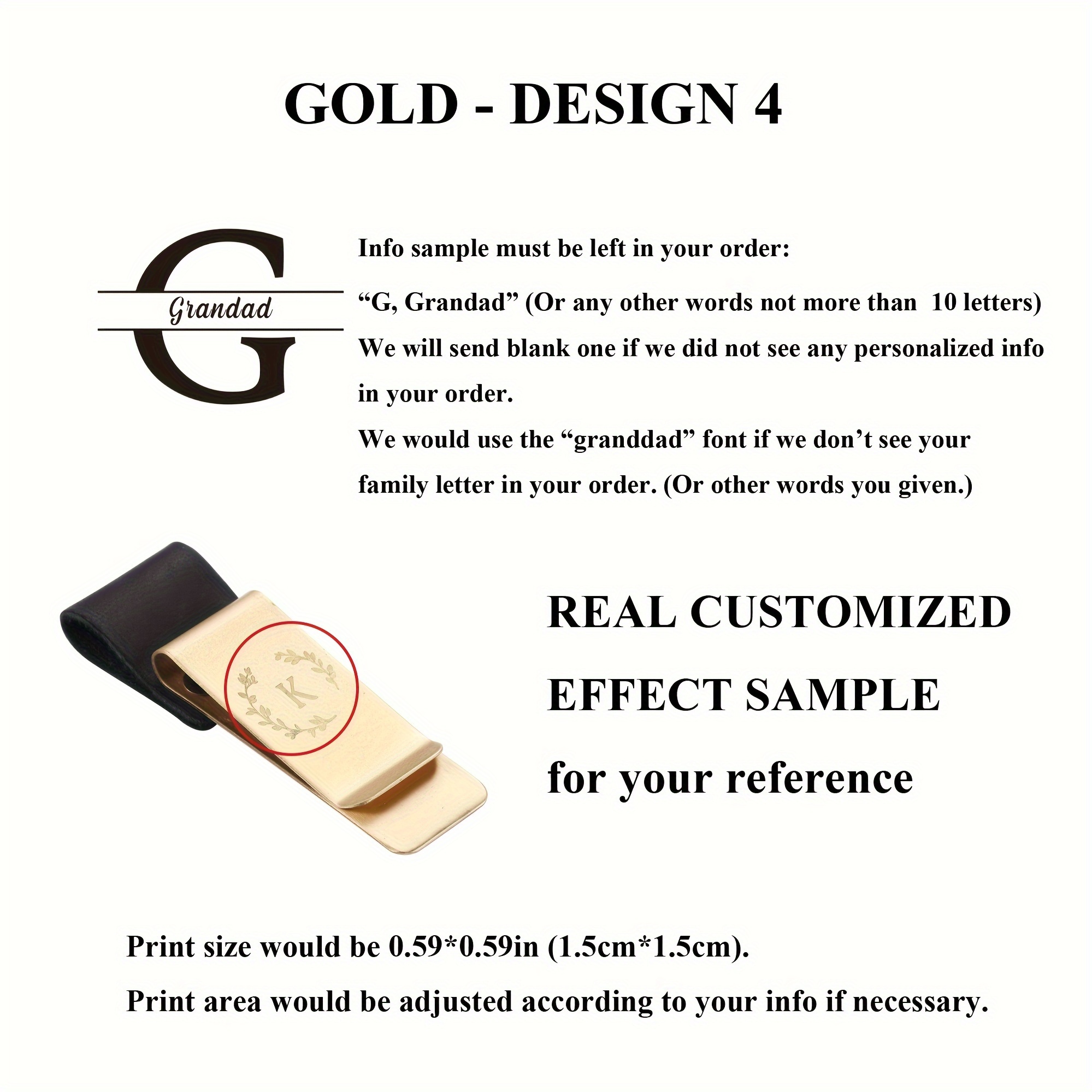  Personalized Brass Money Clip for Men Engraved Custom