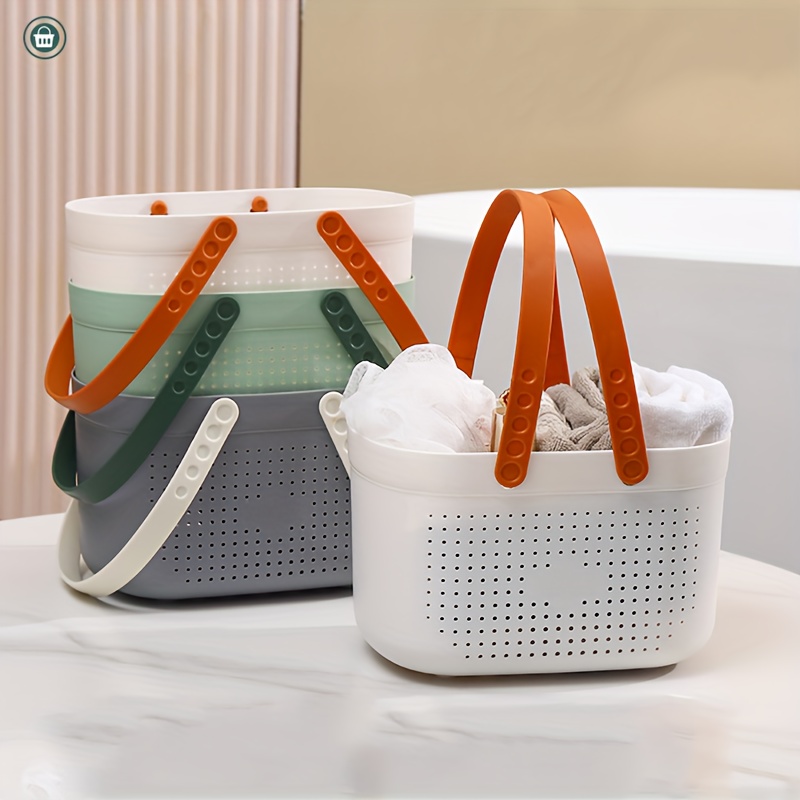Plastic Portable Bath Basket Shower Supplies Storage - Temu