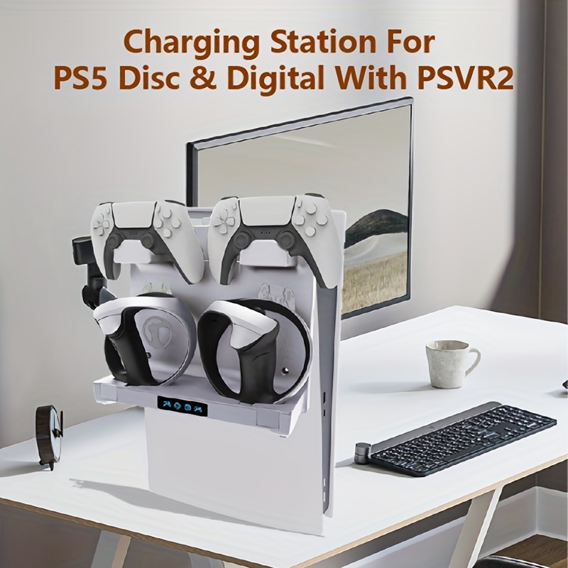  PSVR2 Controller Charging Station Stand Accessories, PS VR2 PS5  Handle Charger with LED Light, PS VR 2 Charging Dock, Playstation VR 2  Display Stand : Video Games