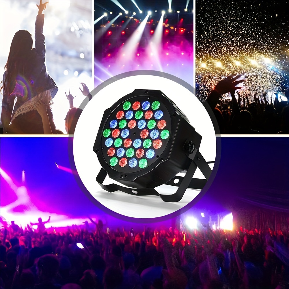  Luces Par recargables de 36 W RGB alimentadas por batería, luces  LED inalámbricas, luces de DJ activadas por sonido, control remoto para  eventos de boda, club, fiesta, iglesia, escenario, iluminación 