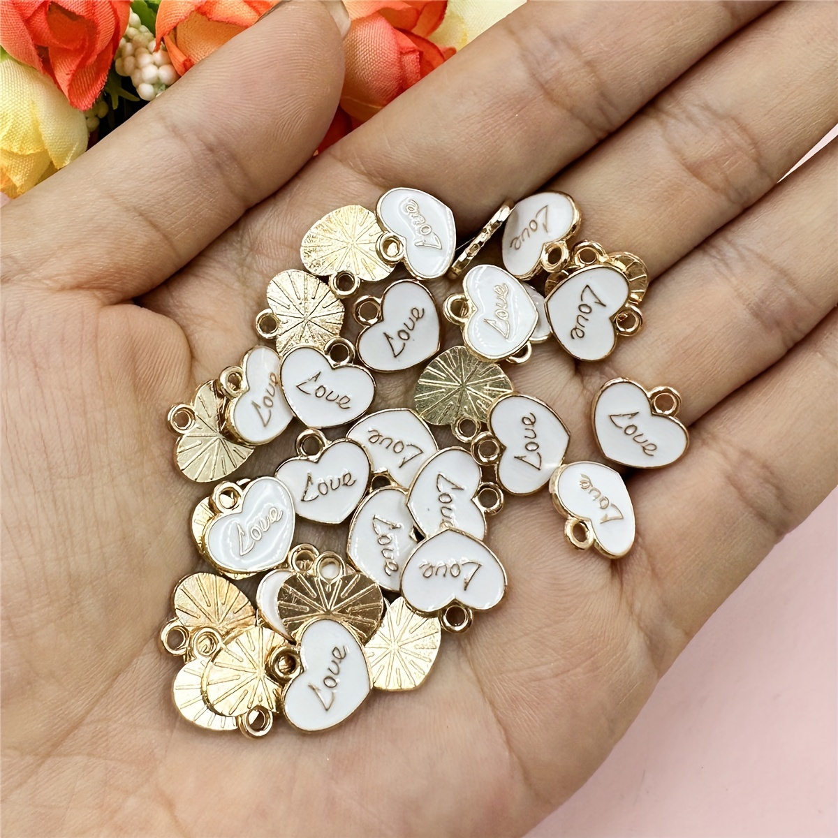 20pcs 11.8*11.4mm Love Heart Alloy Metal Drop Oil Charms Beads For Jewelry  Making Diy Special Bracelet Necklace Valentine's Day Gift Handmade Craft  Supplies - Arts, Crafts & Sewing - Temu