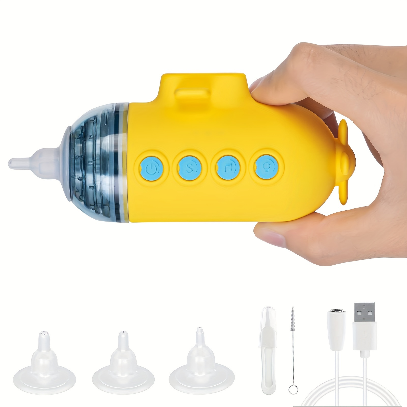 3 uds., jeringa para bebé, aspirador nasal, punta de silicona,  antirreflujo, dispositivo de lavado nasal para bebé, azul