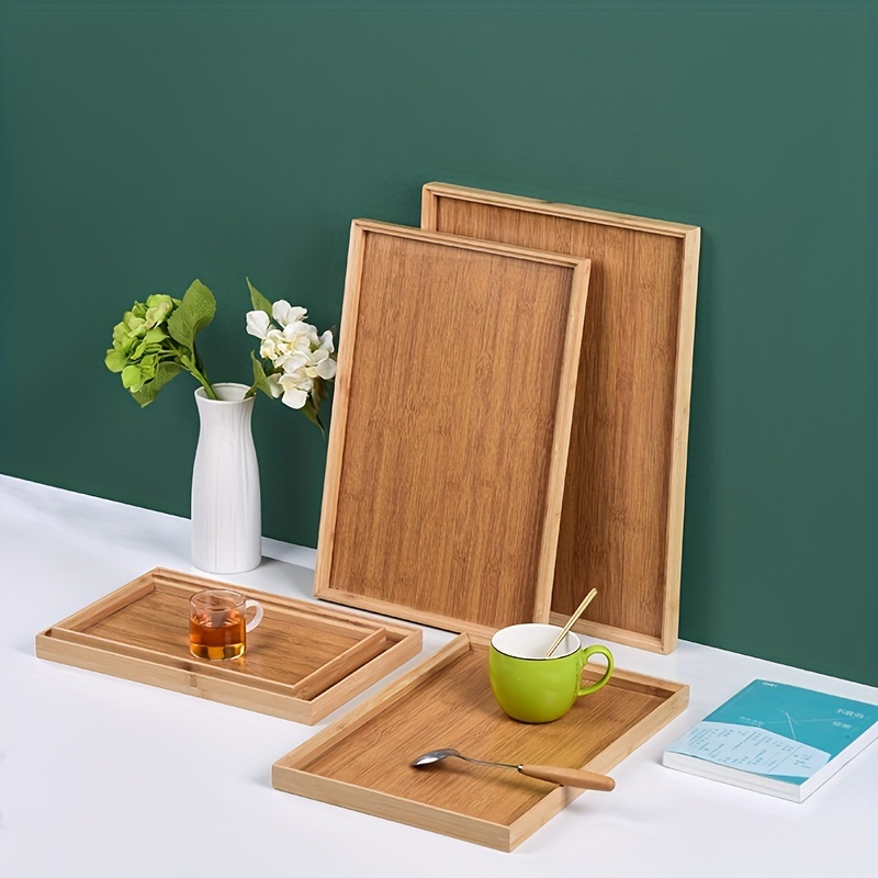 Bamboo Wood Tray Rectangular Japanese Style Servicing Tray - Temu