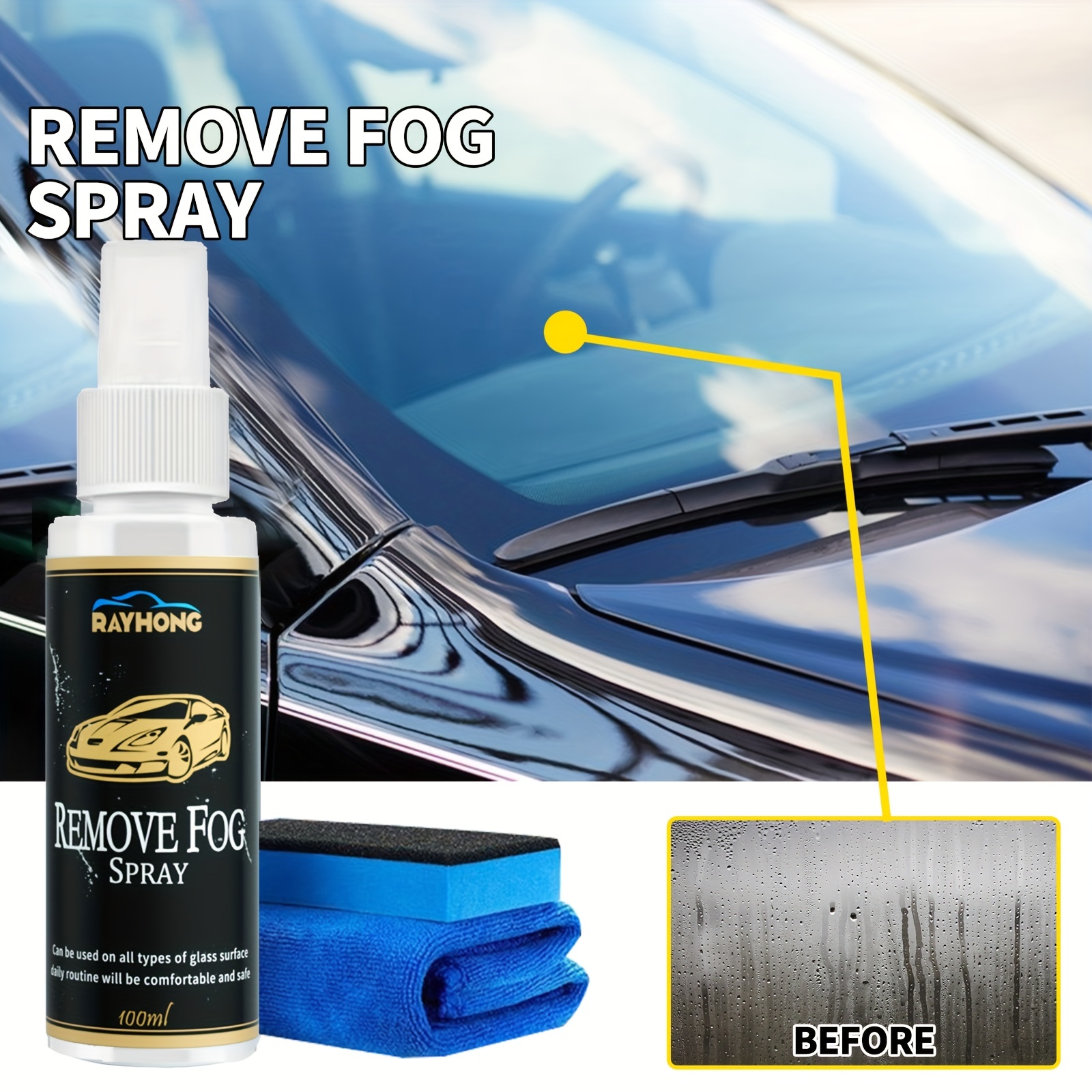 Spray anti-pluie étanche pour pare-brise de voiture, revêtement