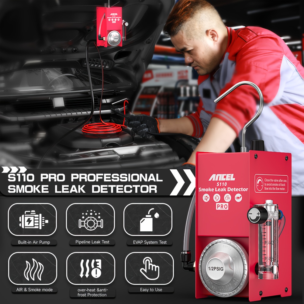 Ancel S200 Máquina Humo Automotriz Detector Fugas Humo Evap - Temu