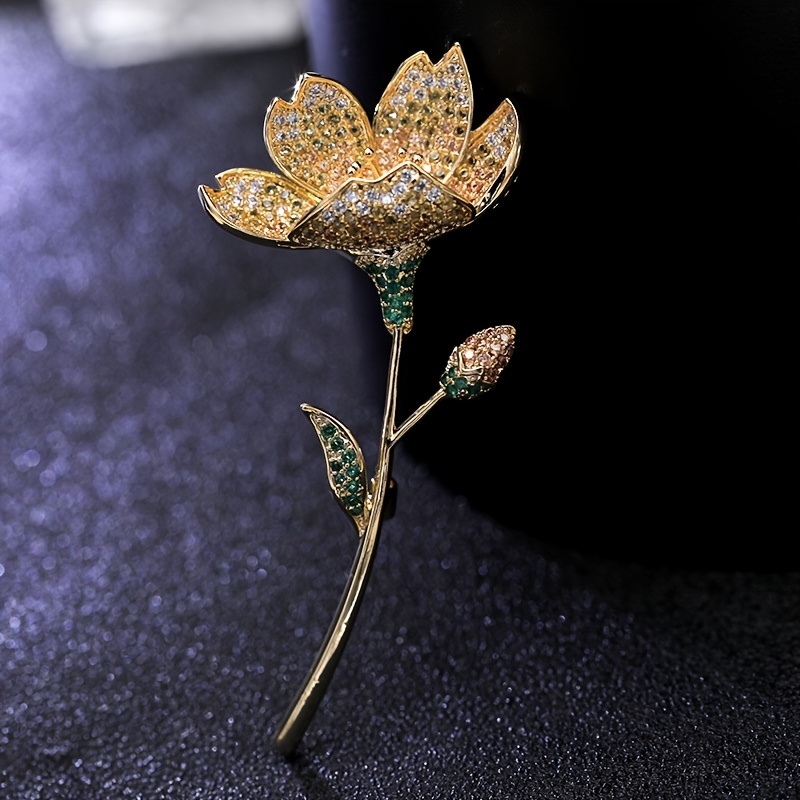 Flower Shape Brooches Elegant Pins Clothing Jewelry - Temu