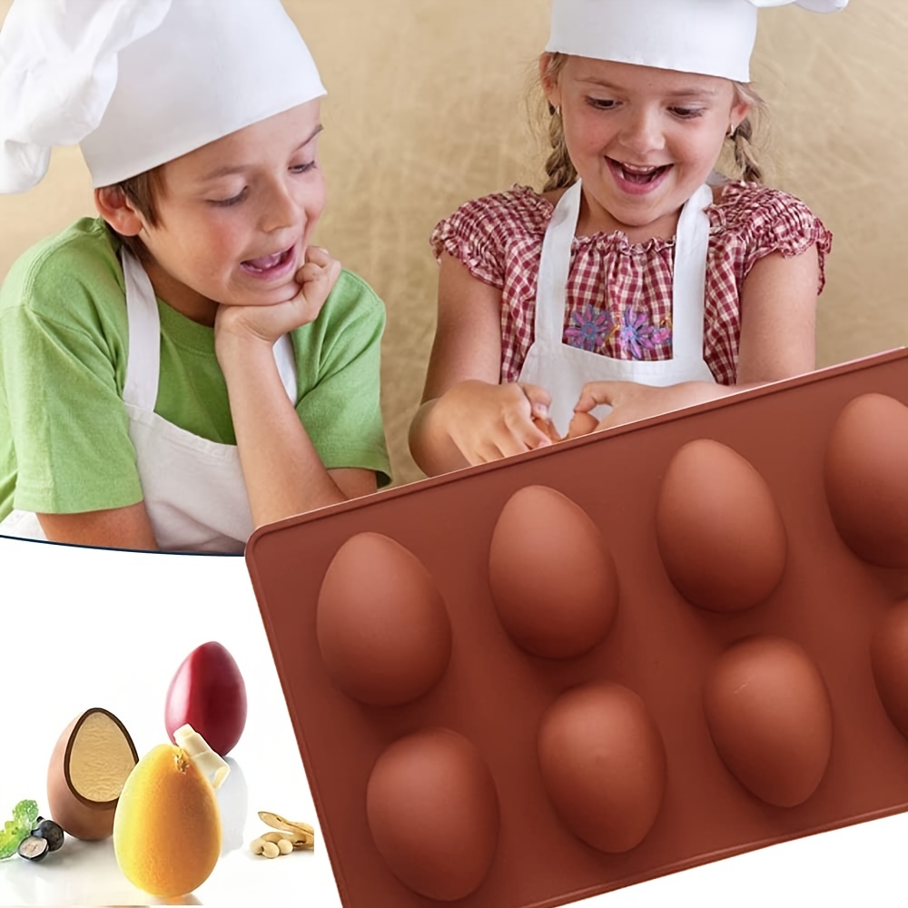 6 cavity Easter Egg Shape Silicone Mold Chocolate Candy Cake - Temu