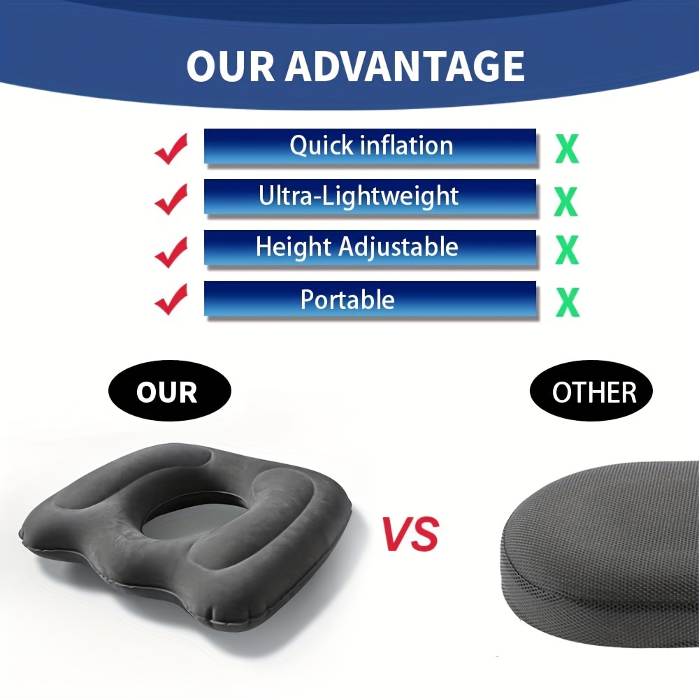 Seat Cushion Orthopedic Hemorrhoid Inflatable Cushion : - Temu