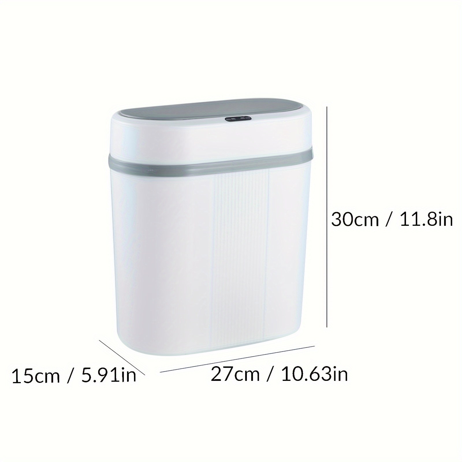 Touchless Motion Trash Can, 3.1 Gallon, White