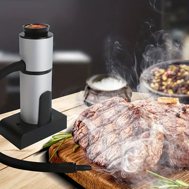 Portable Food Smoker Kit With Wood Chips Battery Powered - Temu