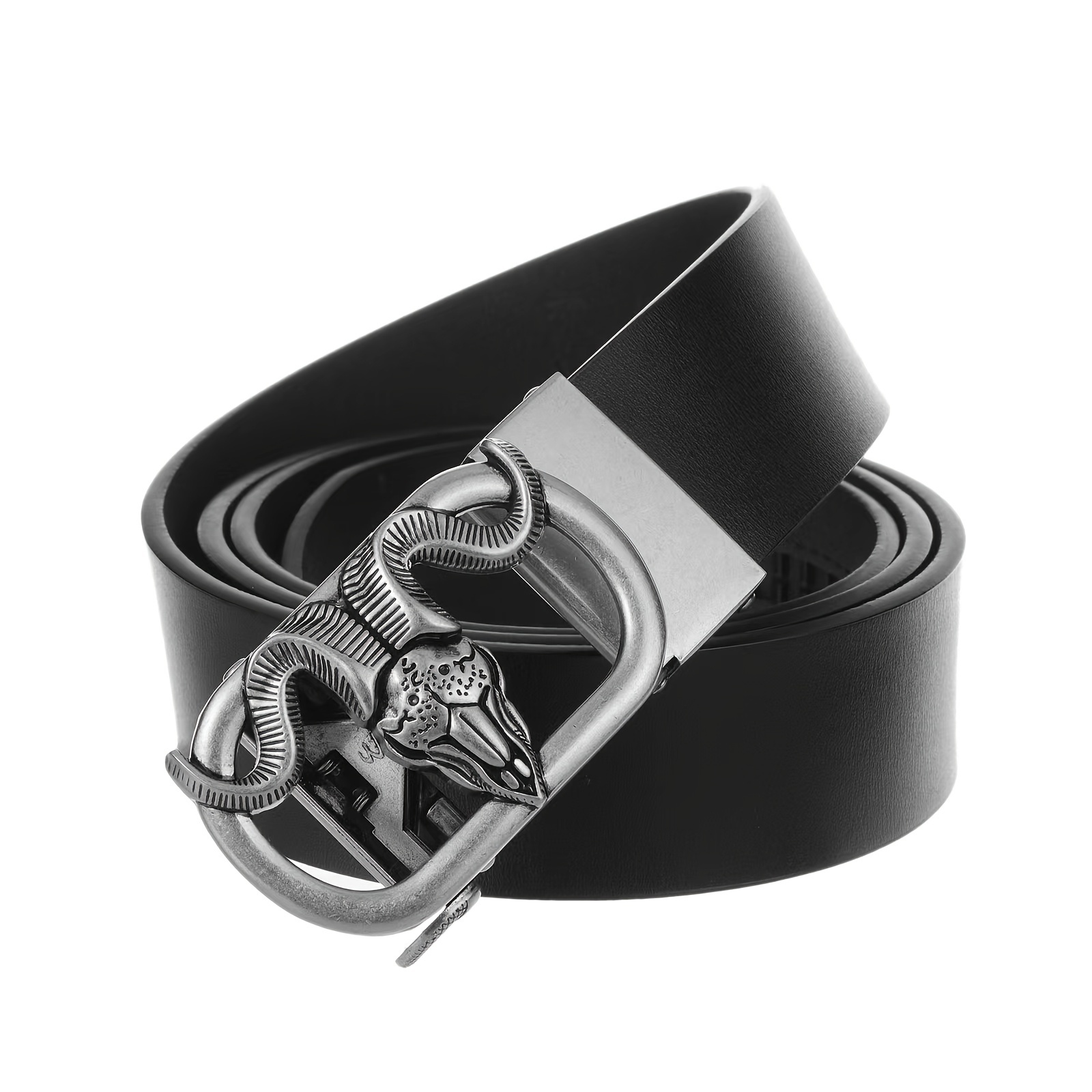 Gucci Leather Belt With Snake Buckle in Black for Men