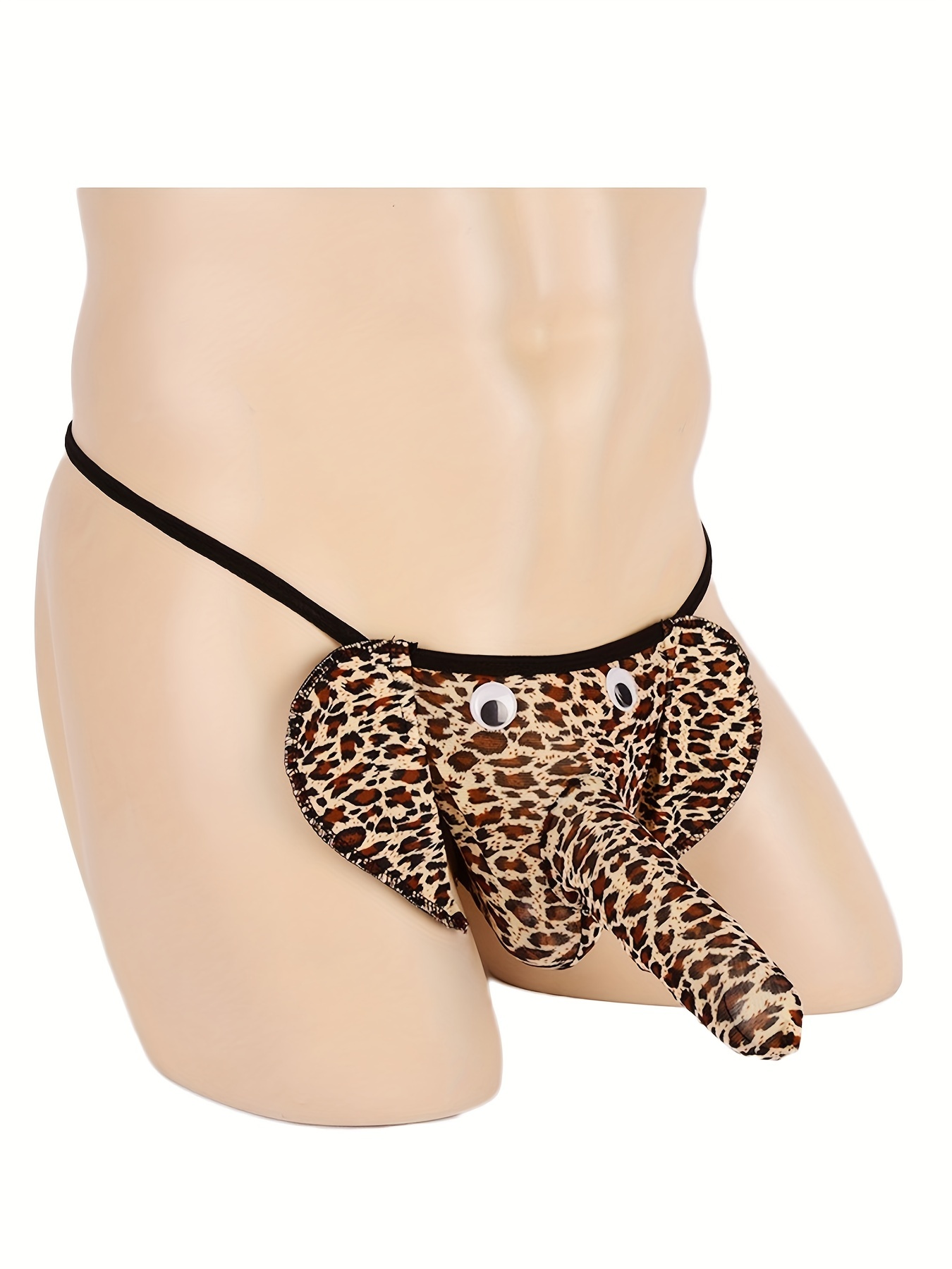 Men's Funny Panties Sexy Elephant Bulge Pouch Elastic T Back - Temu Canada