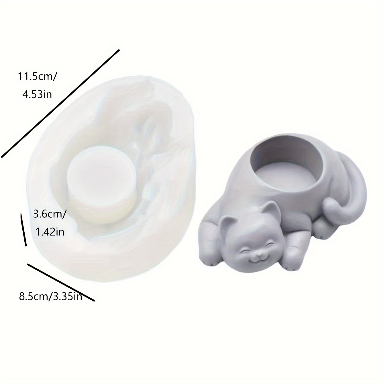 1pc Stampo In Silicone Per Candele A Forma Di Gatto Fai Da Te Creativo  Cartone Animato Aromaterapia Decorazione In Gesso Portacandele Candela In  Vaso Strumento Per La Macinazione - Temu Italy