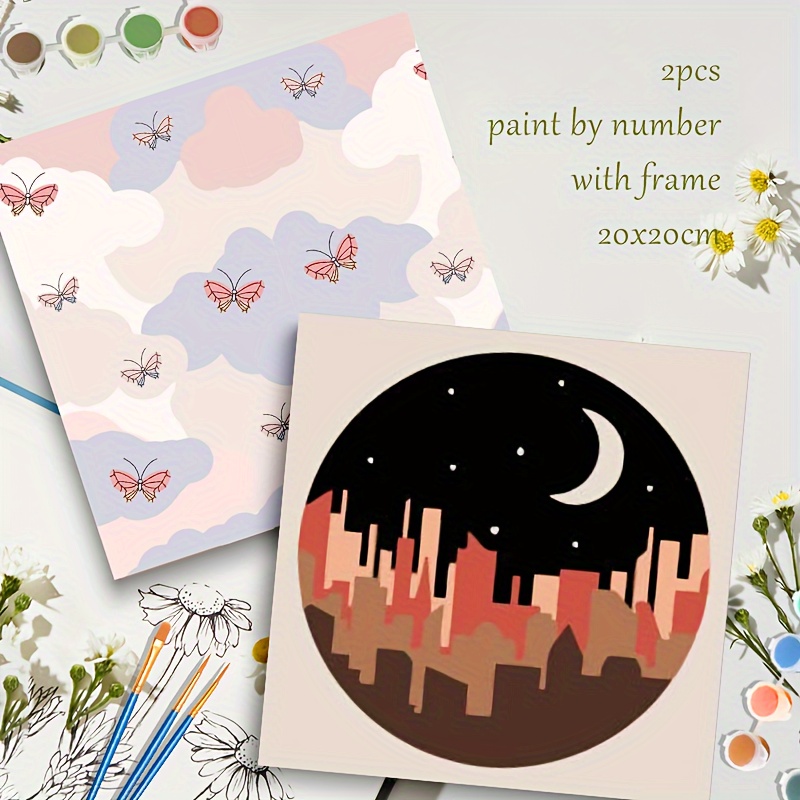 Sun And Moon Diy Acrylic Paint By Numbers Kit For Adults - Temu