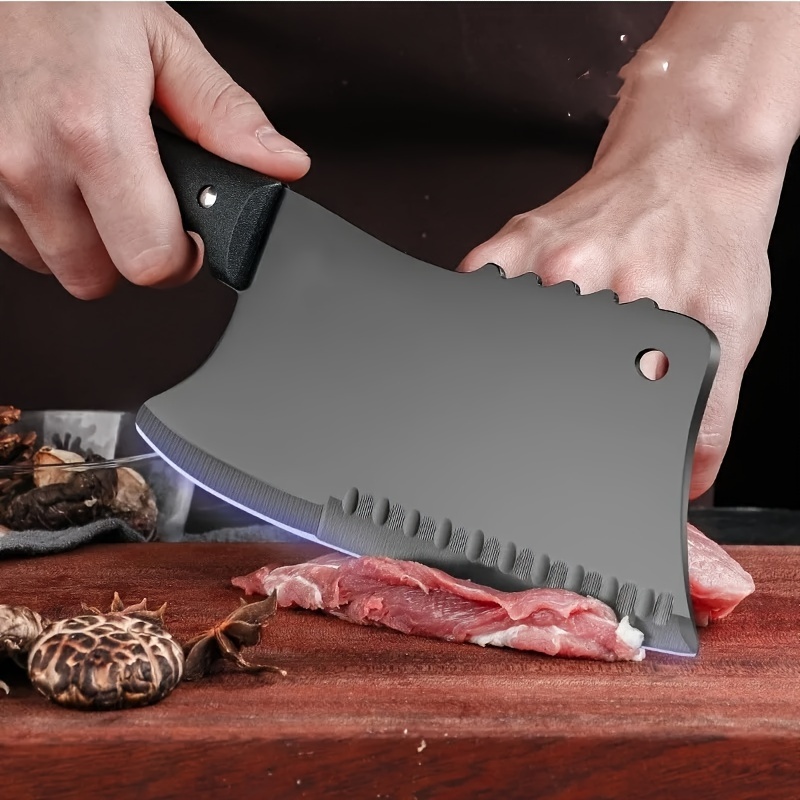 7.5 Inch Forged Butcher Knife Meat Bone Cutting Cooking Knives Stainless  Steel Slicing Knife Chopping Knife Sharp Blade Cleaver Kitchen Chef Knife