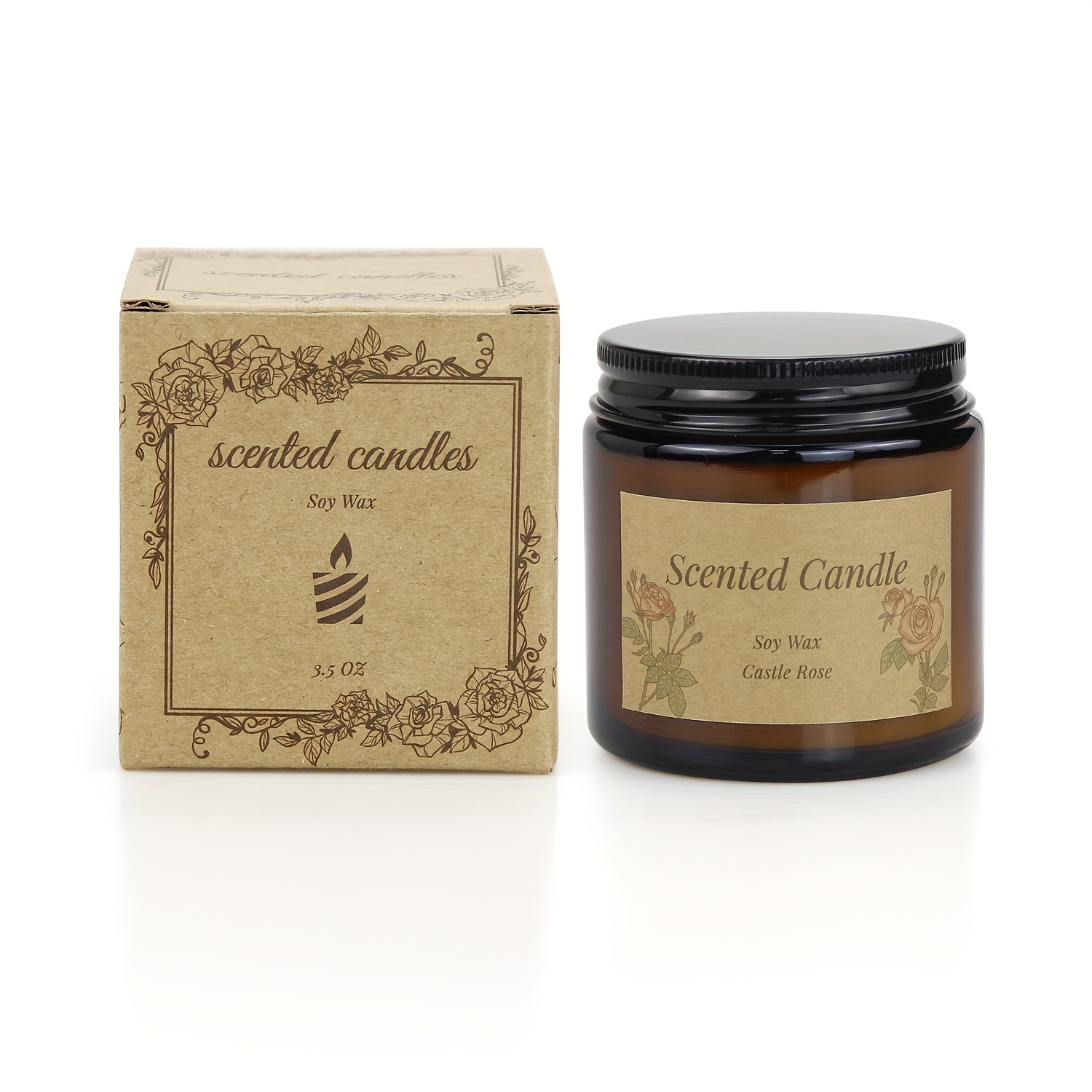 Large Bean Wax Fragrance Fragrance Candle Gift Box Set - Temu