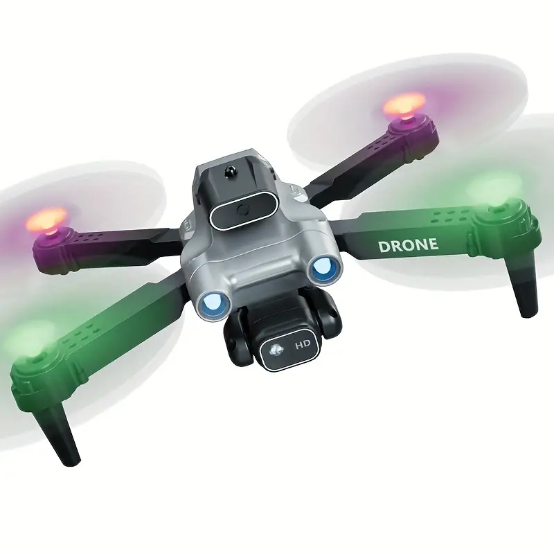 foldable drone with electrically adjustable high definition dual camera led lights intelligent obstacle avoidance optical flow positioning trajectory confrontation one click stunt rolling details 9