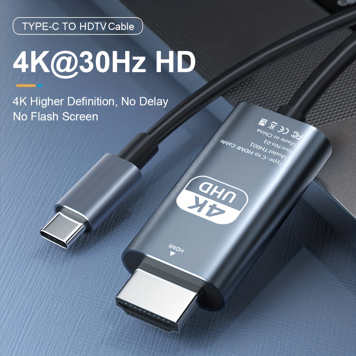 Cable Hdmi Plano Audio Video 7m Resolución Hd Punta Dorada