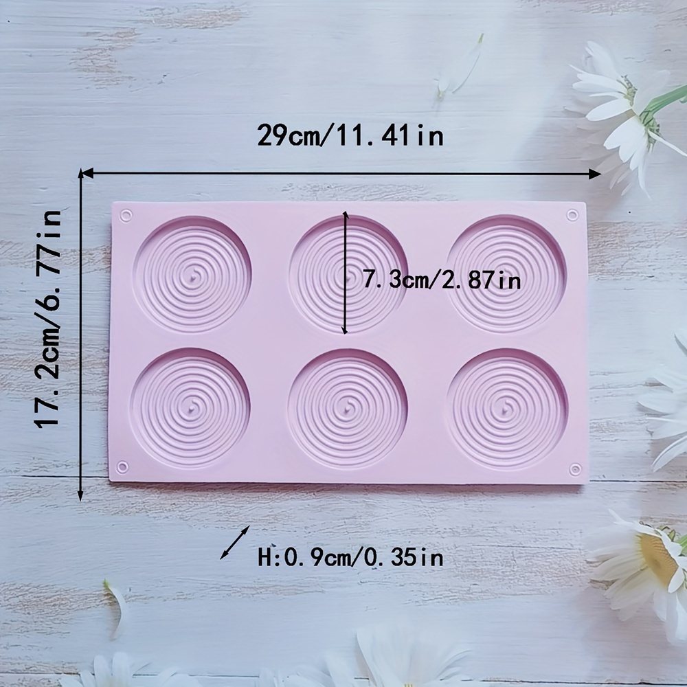 6 cavity spiral silicone mould