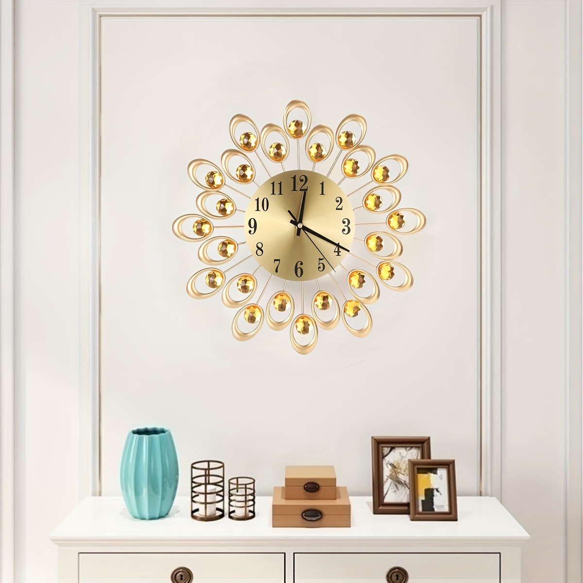 1 reloj de pared grande dorado para decoración de sala de - Temu