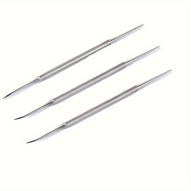 E-shop Edelstahl Nagelpickfeile Multifunktions Nagelstift Schönheitsfeilenwerkzeug 3er-Set