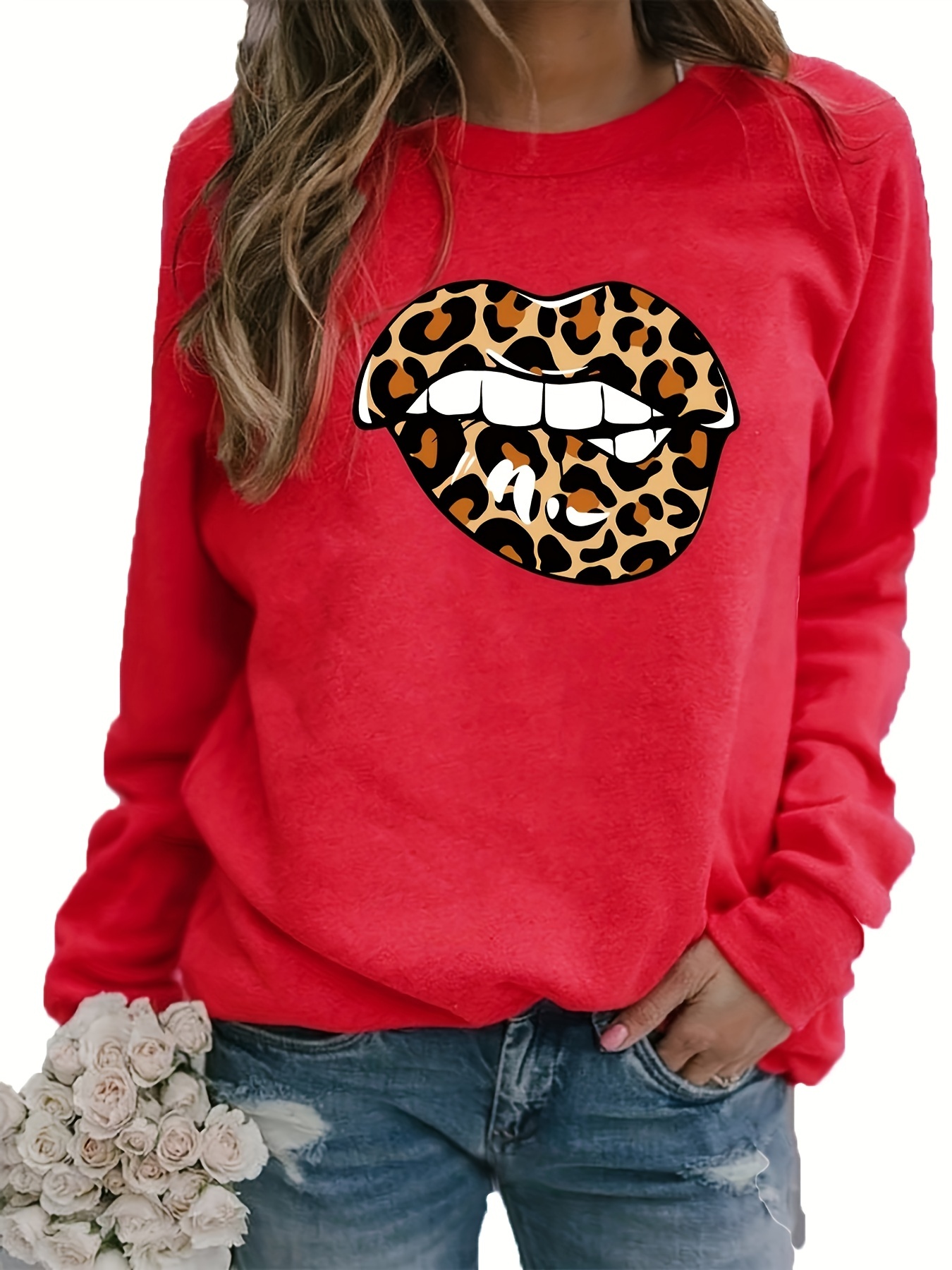 Leopard Lips Sweatshirts Leopard Lips Long Sleeve Shirt 