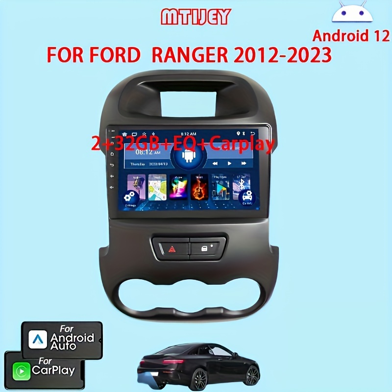 For FORD RANGER 2012-2023 2GB+32GB 22.86cm For Android 12 Car Radio Auto  Radio Built-in Wireless Carplay For Android Auto GPS WIFI Wirelss FM/RDS