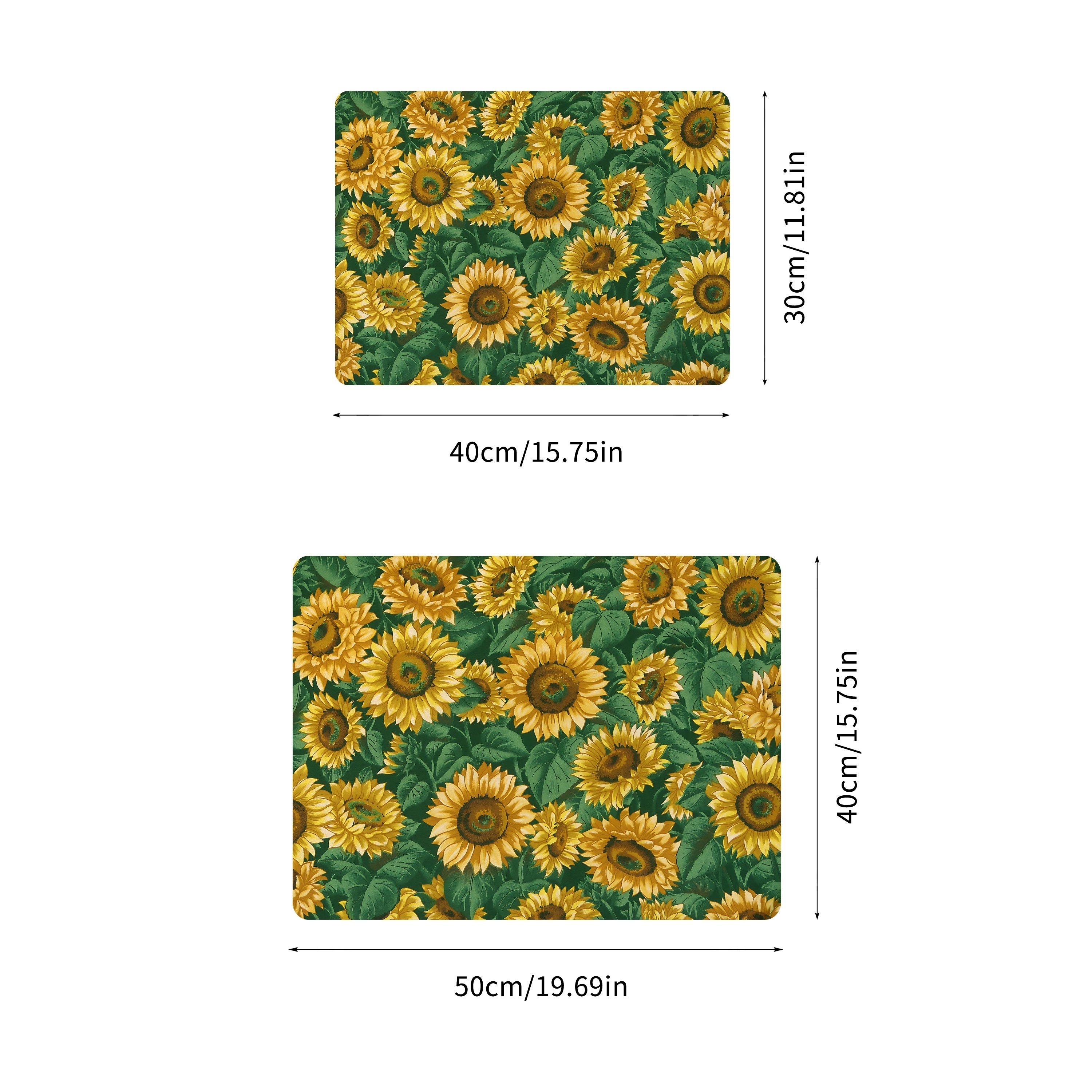 Sunflower Pattern Dish Drying Mat For Countertop - Temu