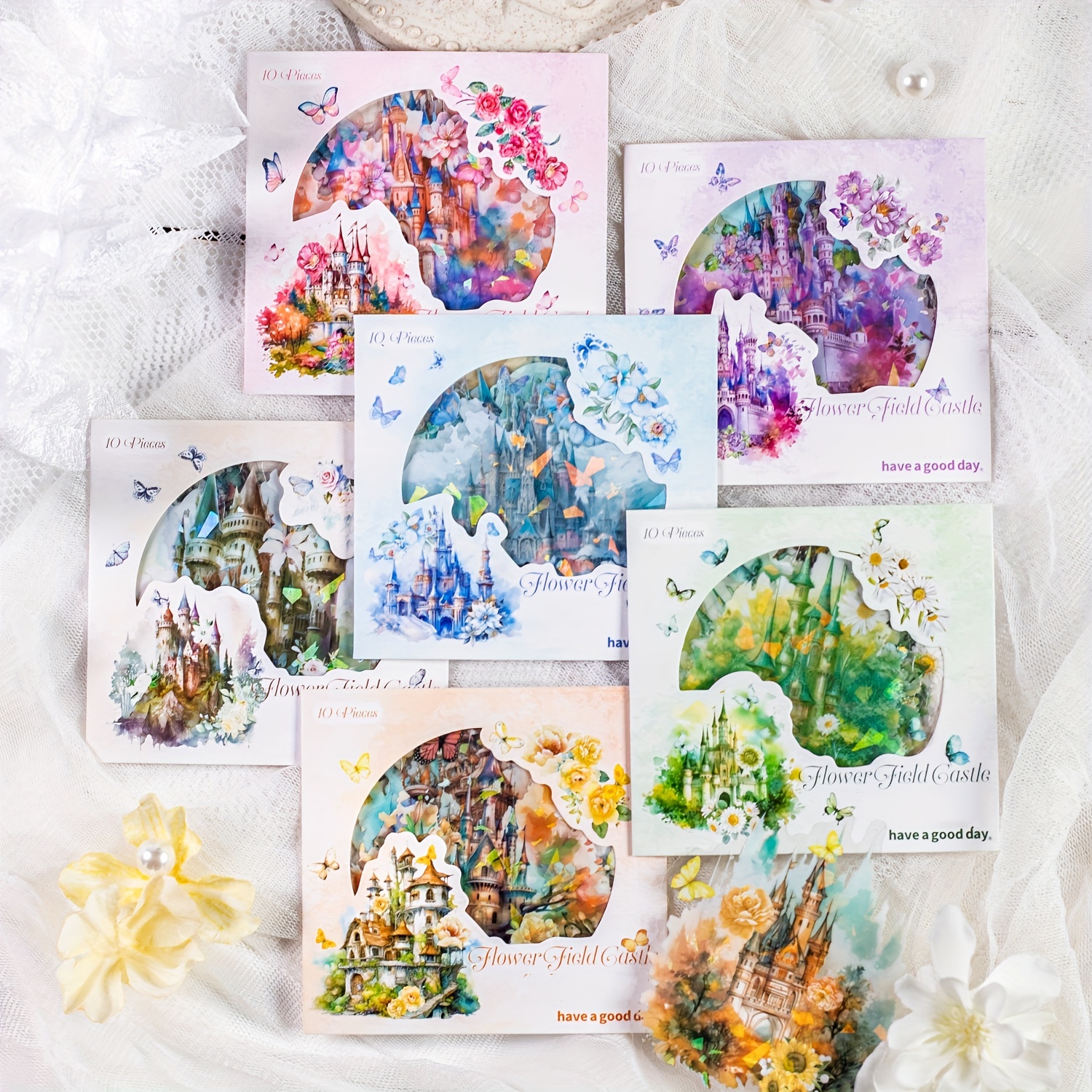 Pet Stickers Flowers Like Dreams Series Watercolor Flowers - Temu