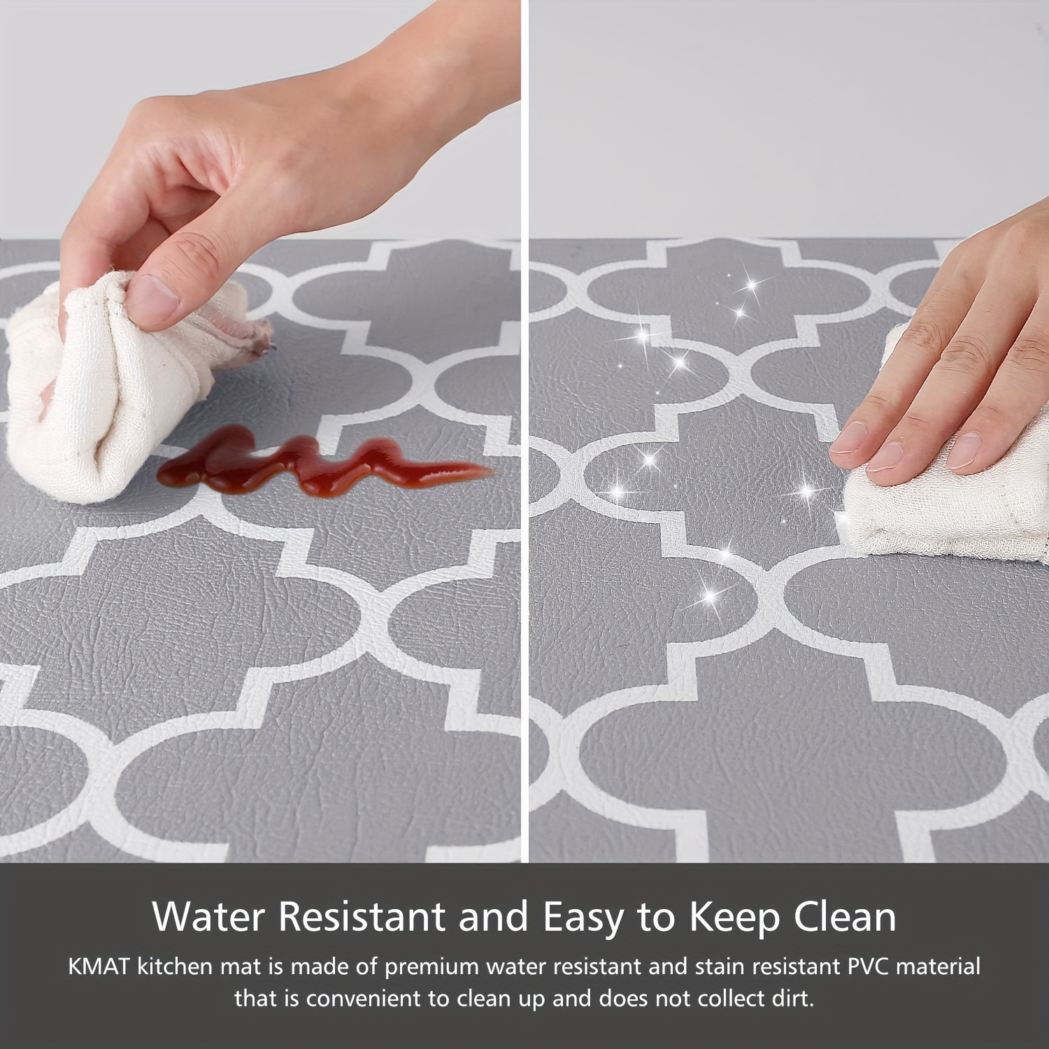 Kitchen Runner Rugs Anti-Fatigue mats - 3/4 Inch Thick Non Slip Waterproof  Ergonomic Comfort Mat for Kitchen, Floor Home, Office, Sink, Laundry  (17.3x 28,Blue) 