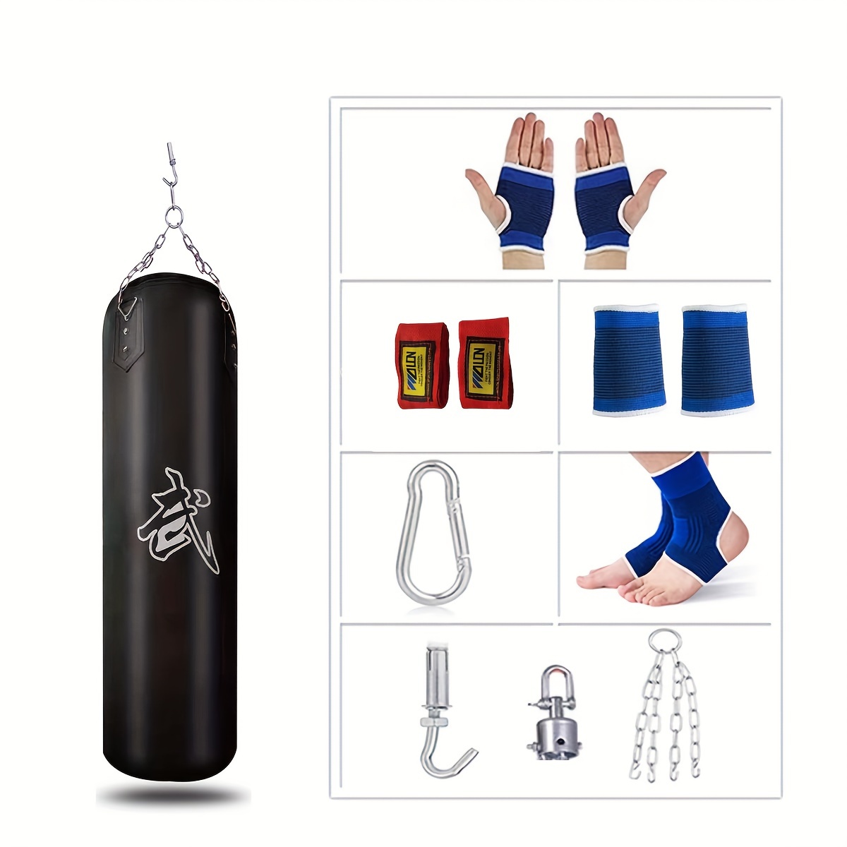 Pu Boxing Bag Set for Martial Arts Training, Home Equipment