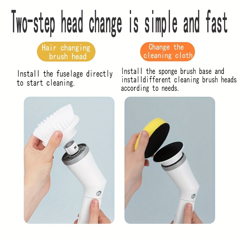 Electric Rotary Scrubber Cleaning Brush 6 in 1 Upgraded - Temu