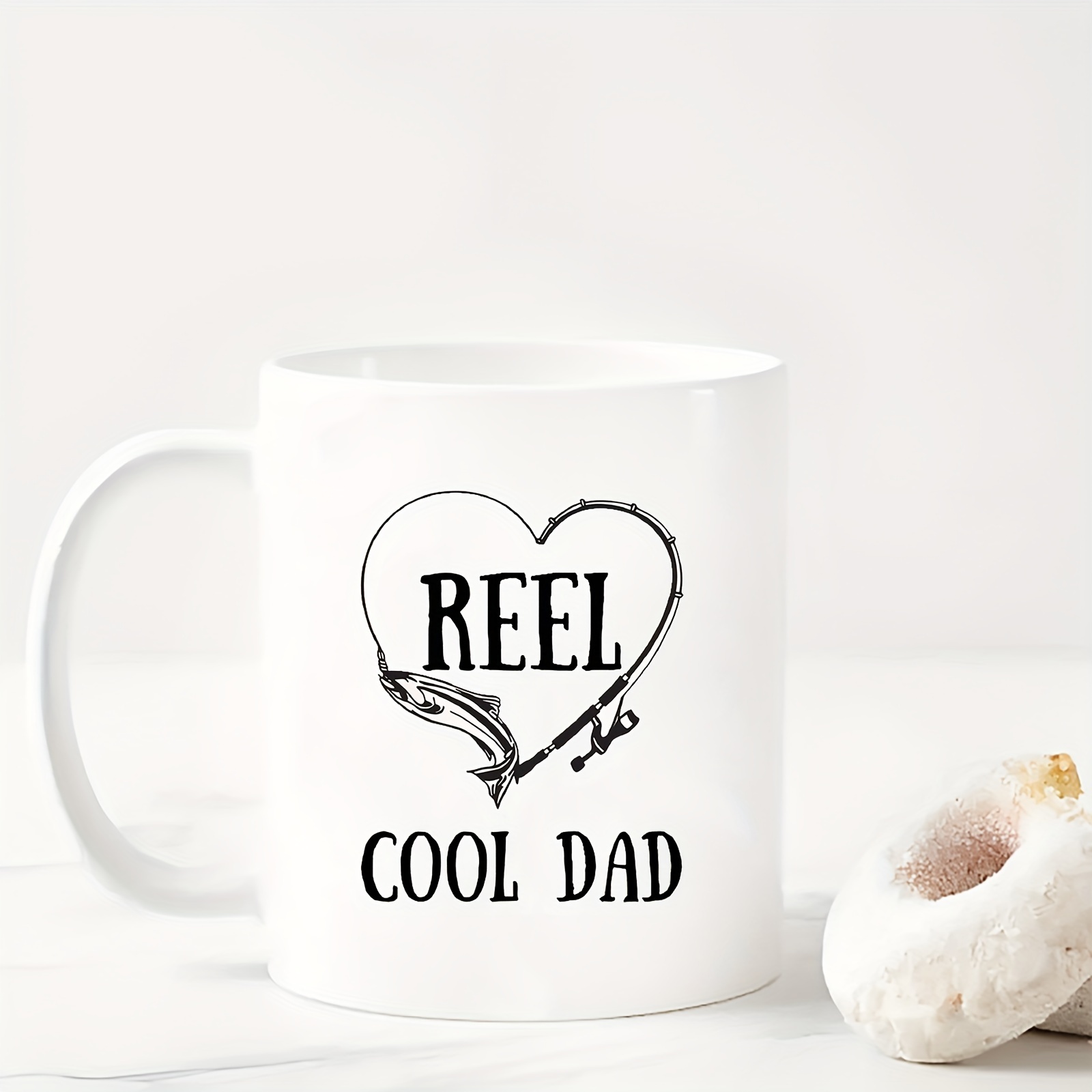 1pc, Funny Reel Cool Dad Coffee Mug, Gift For Dad, Fishing Mug, Cool Dad  Mug, Dad Gift, Father's Day Gift 11oz