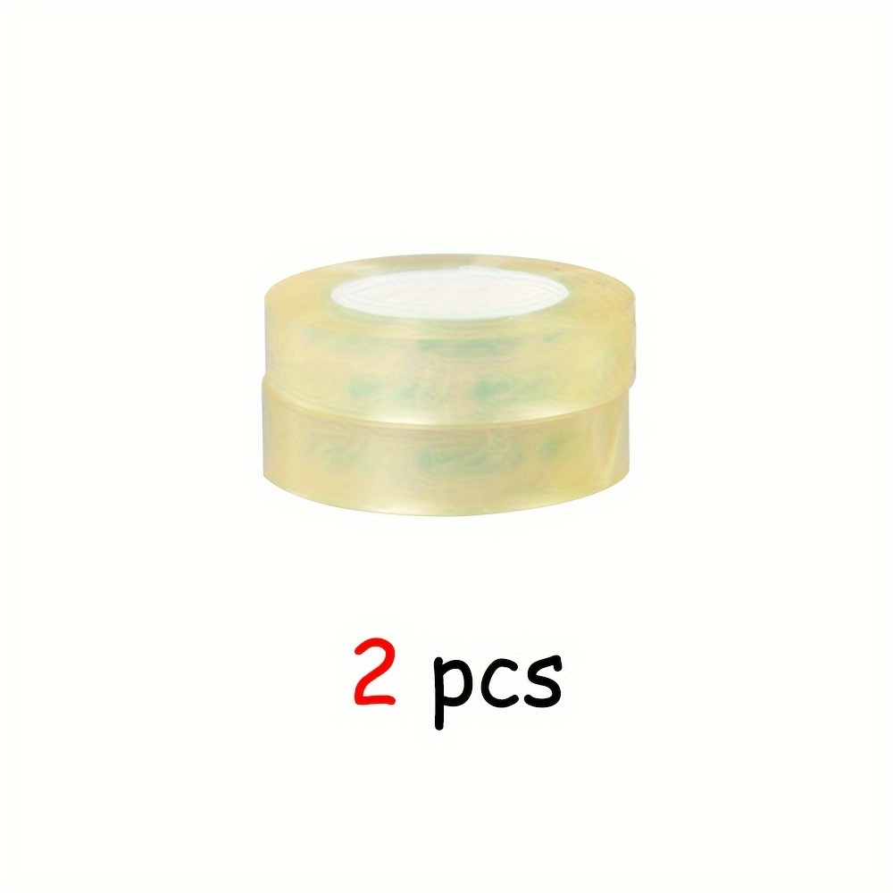 TEMU 1/2/5 piezas 1.2Cm de Ancho X 13M de Largo Mini Cinta Adhesiva de Adherencia para , Oficina, Hogar, Suministros de Embalaje, Cinta Transparente