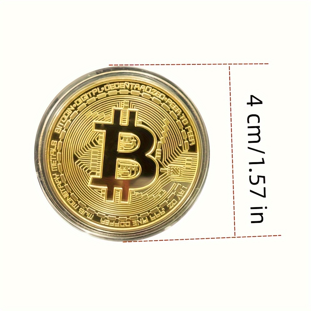 Fake Bitcoin Virtual Currency Medal Commemorative Coins Arts - Temu