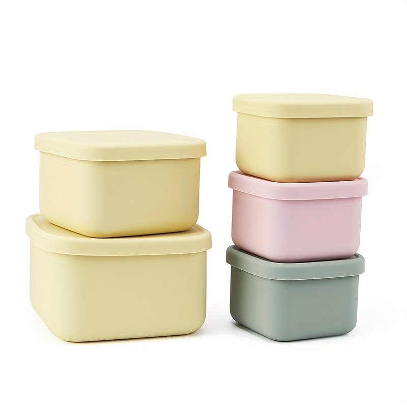 Silicone Food Storage Container Set Sealed Stackable Lunch - Temu