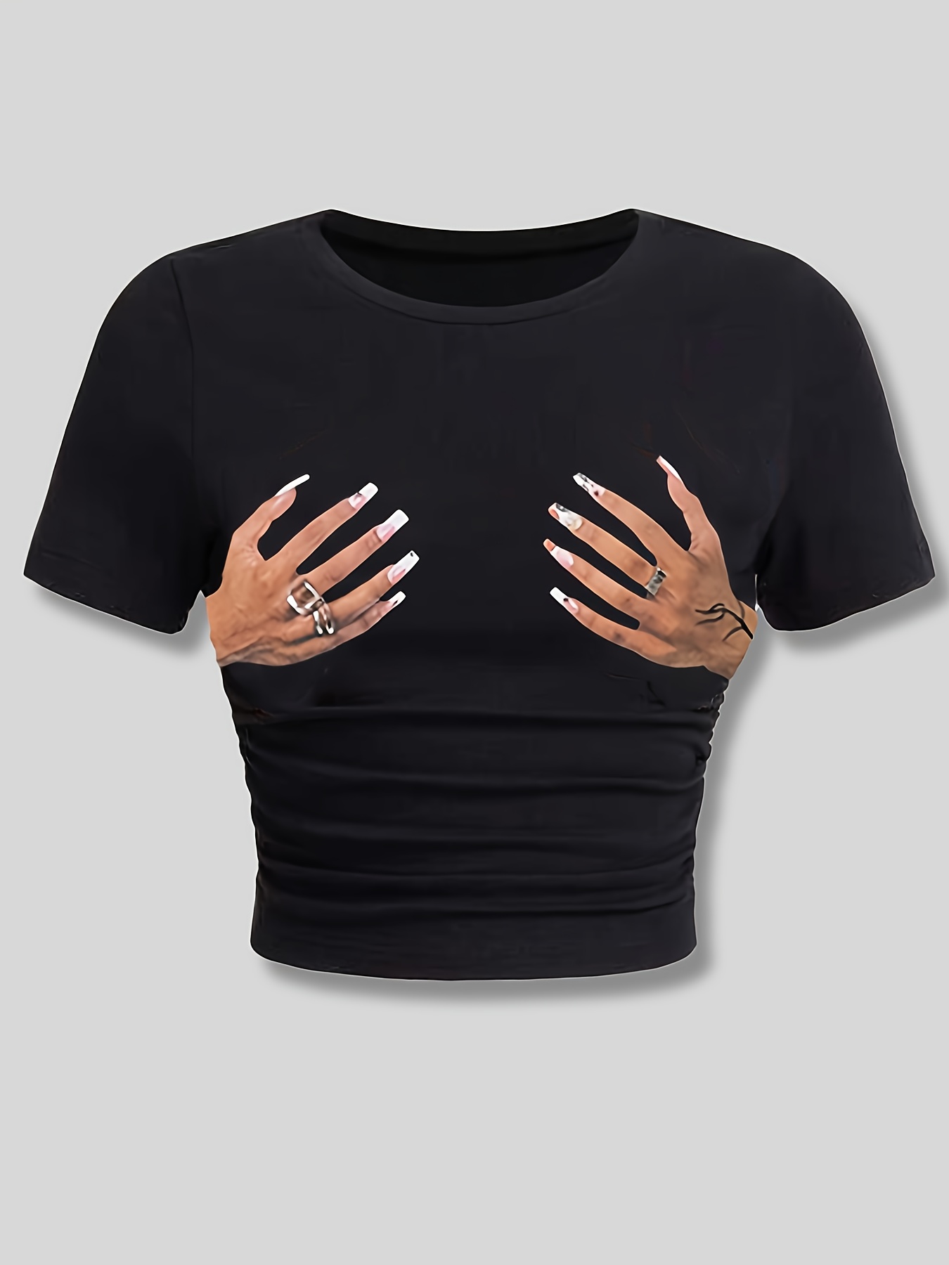 Hand Print Shirt Temu