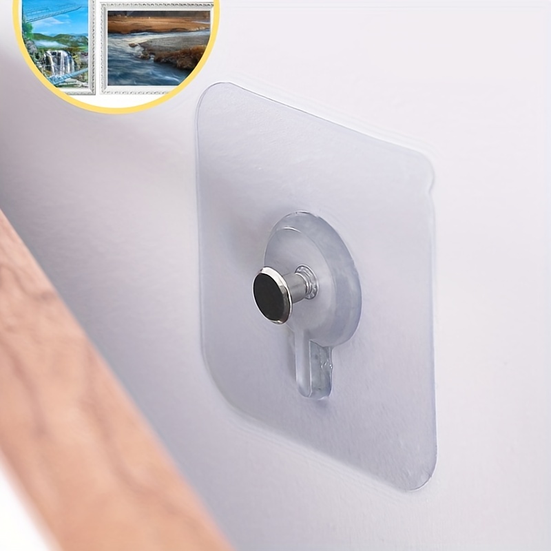 Adhesive Photo Support Hooks Strong Sticky Punch Free Holder - Temu