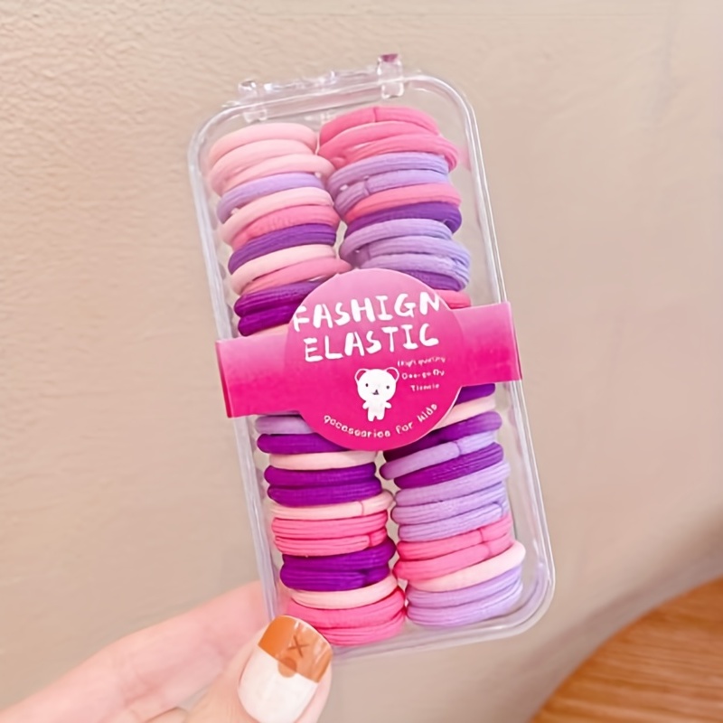 Colorful Small Hair Elastics Ties Stretchy Rubber Bands Ponytail Holder