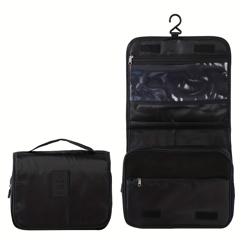 Hanging Toiletry Bag, Travel Organizer, Large Black, Nylon | L.L.Bean