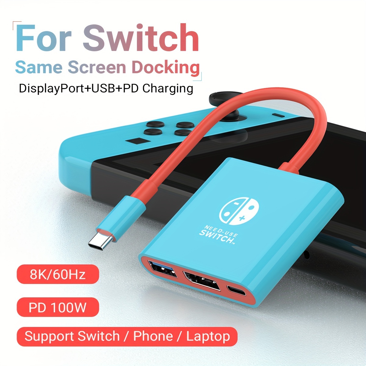 Switch Dock for Nintendo Switch OLED, Hagibis Portable TV Dock Charging  Docking Station with HDMI and USB 3.0 Port Replacement Base Dock Set Type C  to