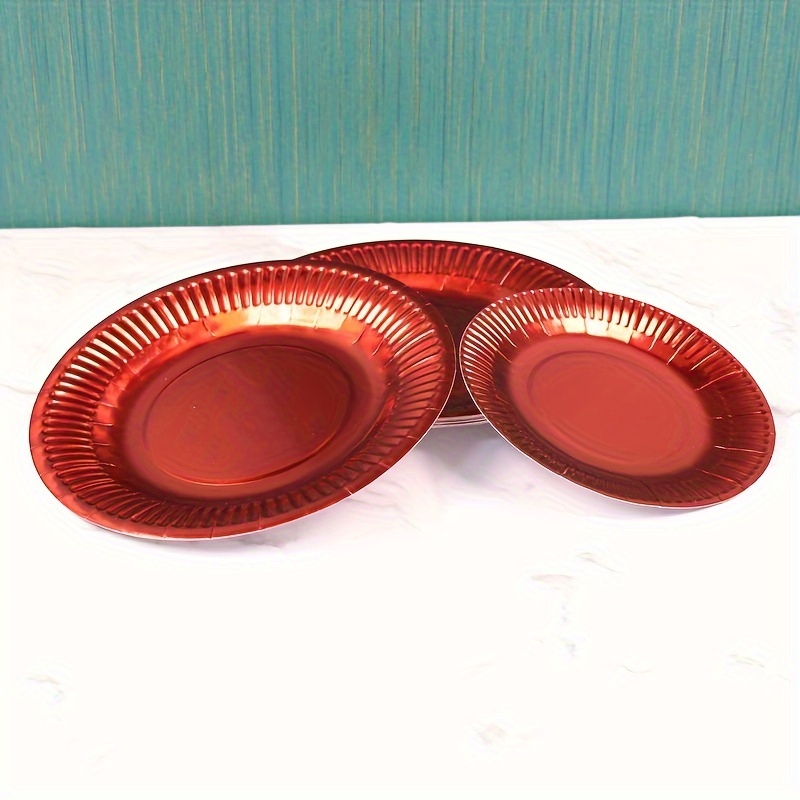 10 pièces/set assiettes jetables, 7/9 pouces fournitures de fête d