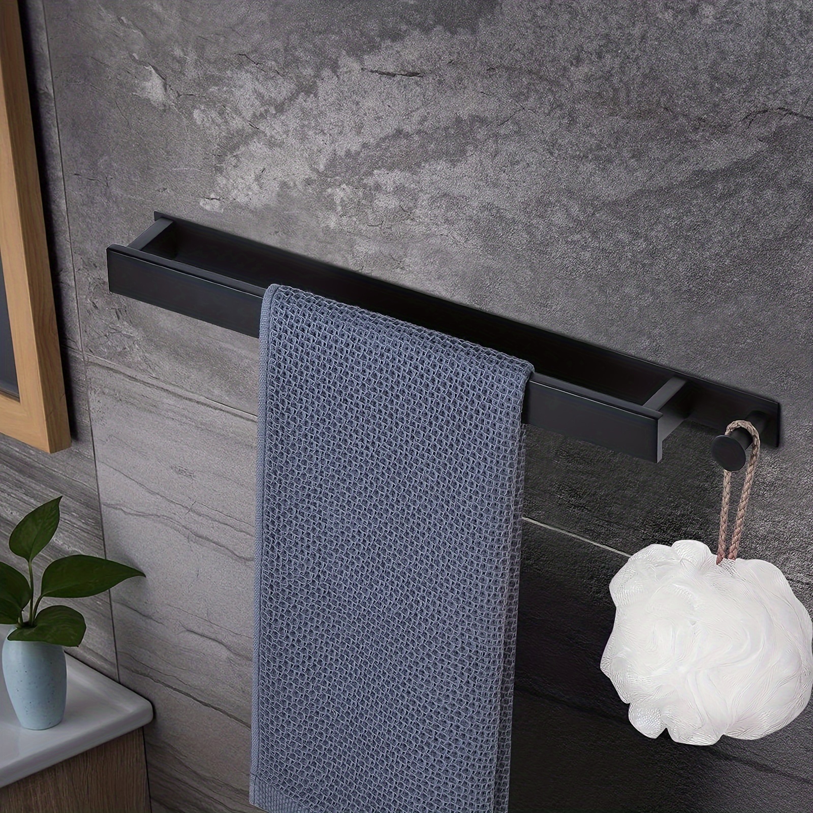 Self-Adhesive Wall Mounted Towel Rack for Bathroom – STORA