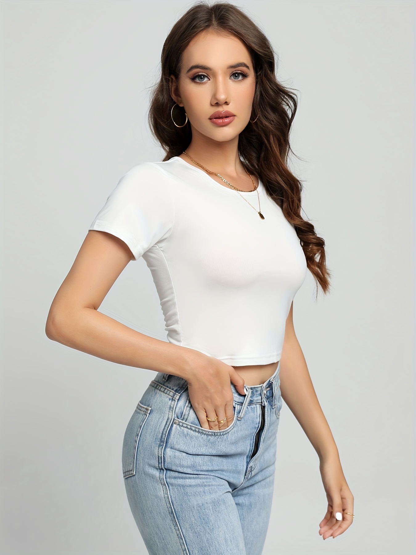 Buy Women Sexy See Through Super Crop Top Short Shirts O Neck Short Sleeve  T Shirts by Lowprofile Online at desertcartEcuador