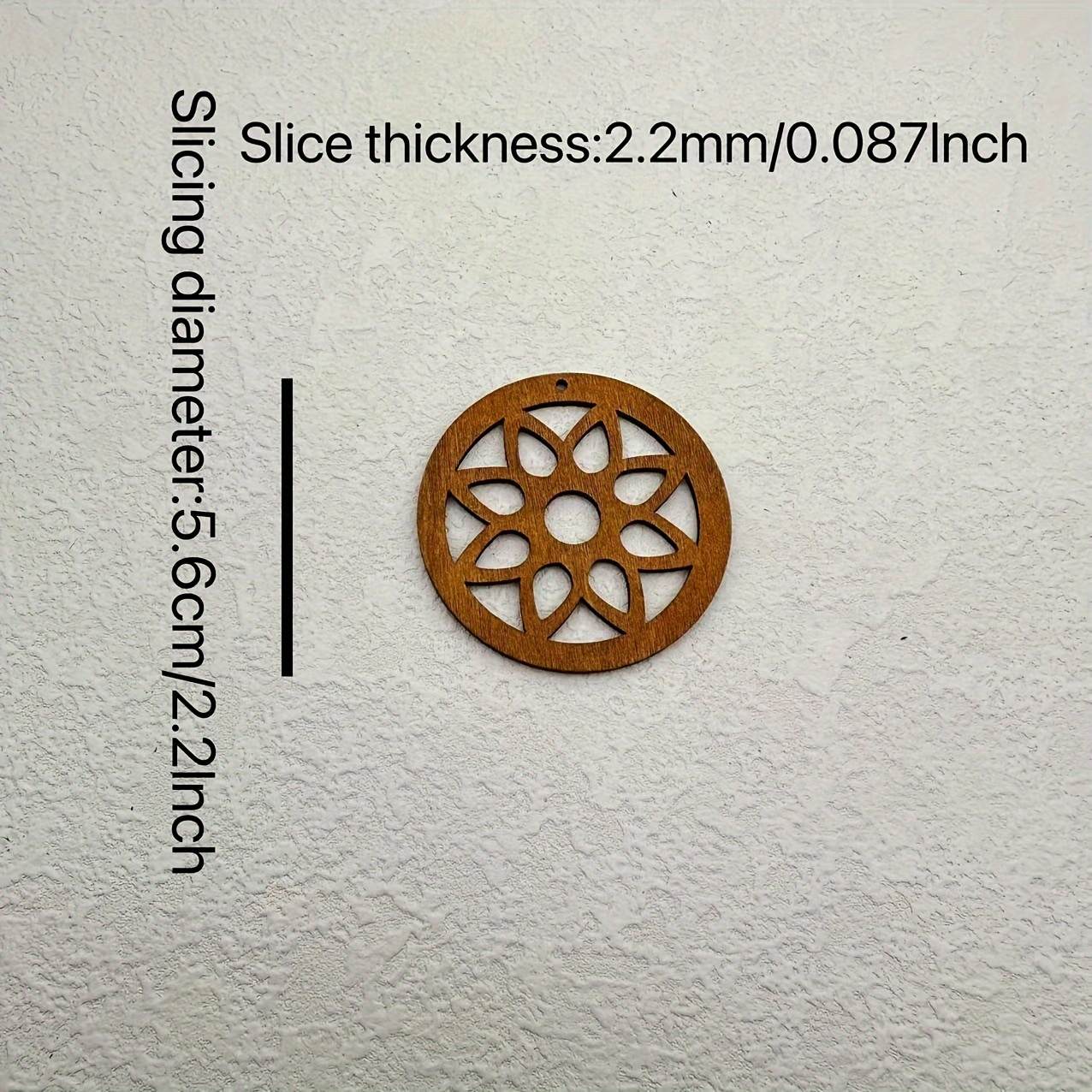 10pcs Round Sliced Pendant Wooden Earrings Necklace Crafts