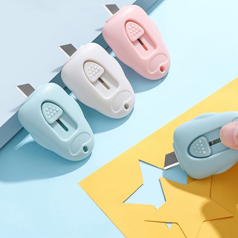Cute Box Cutter Mini Utility Knife Kawaii Cloud And Flower Shaped Box Cutter  Retractable Letter Opener Portable Box Package Opener Tool Cutter With  Keychain Hole For Cutting Envelopes - Temu