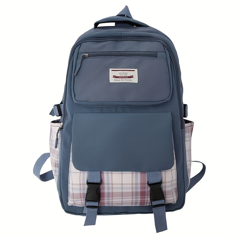 Men's Backpack Laptop Backpack Plaid Large Capacity Travel Backpack Daypack  Schoolbag - Temu